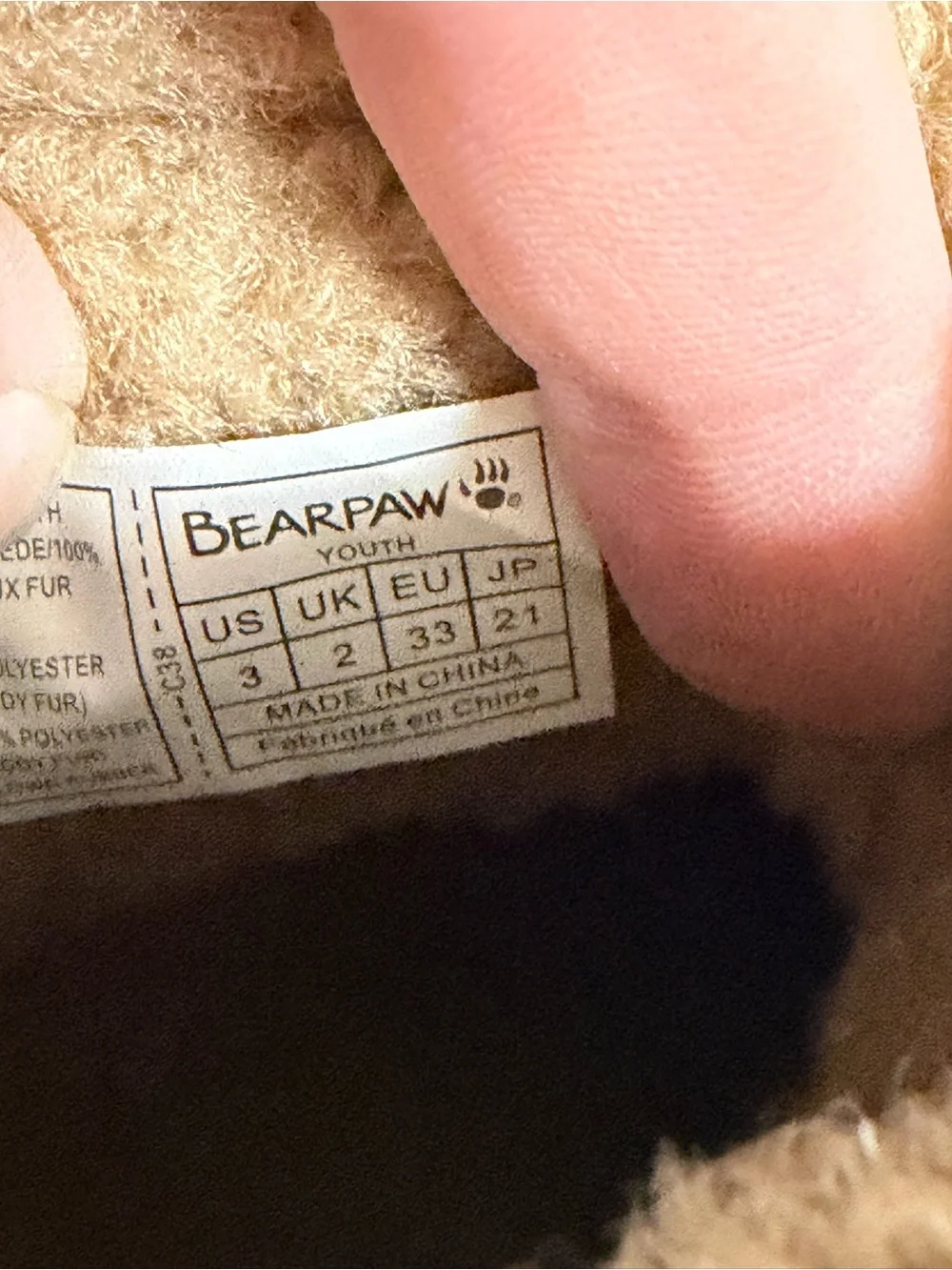 BearPaw cute tan